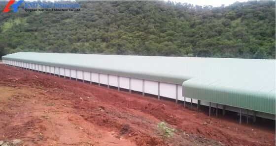 Custom Prefab Layer Chicken House Structures , Automatic Layer Poultry ...
