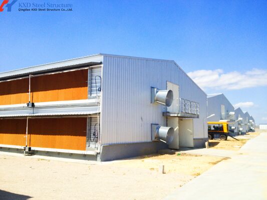 Fabricated Prefabricated Barn Poultry Chicken Steel Structure Farm ...