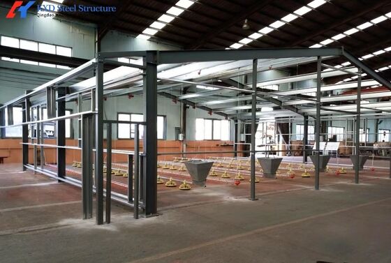Customized Steel Poultry House , Prefab Chicken House For Layer Broiler Farming