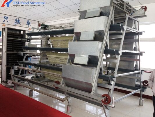 Automatic Broiler Chicken Farming Equipment H Type Chicken Steel Cage