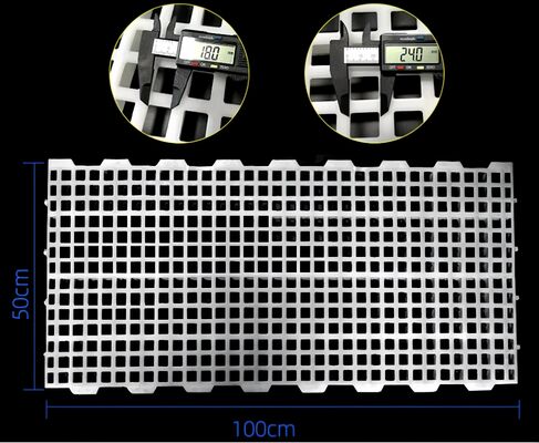 Poultry Farm Plastic Slatted Floor Broiler House 2kg 16*16mm / 20*26mm Hole