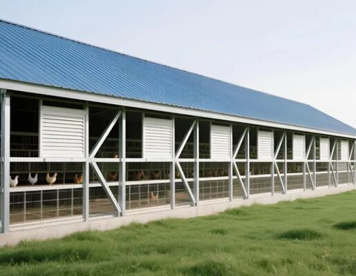 Prefabricated Steel Structure Chicken Coop with Stable Structure and Labor Saving Design