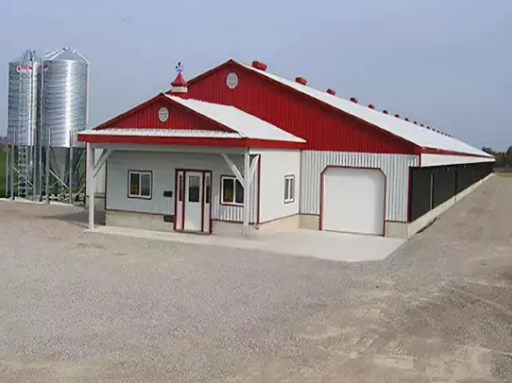 Modular Prefabricated Steel Poultry House with Hot-DIP Galvanized Finish and Automatic Ventilation System
